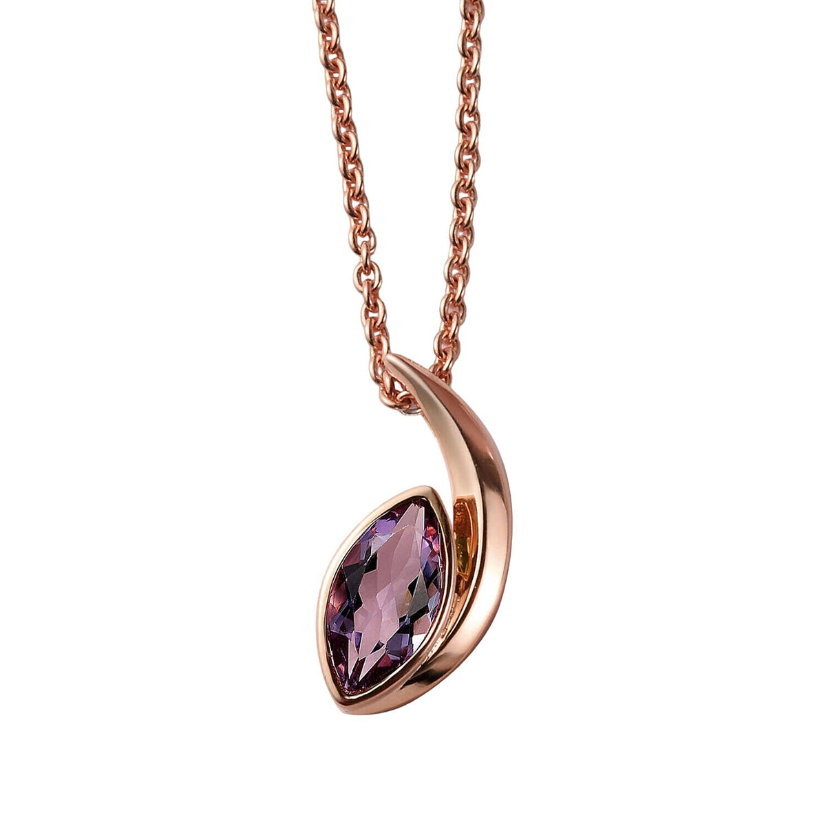 Pink Amethyst  Pendant in Rhodium Overlay Sterling Silver 1.50 ct  1.500  Ct. 7721753 1