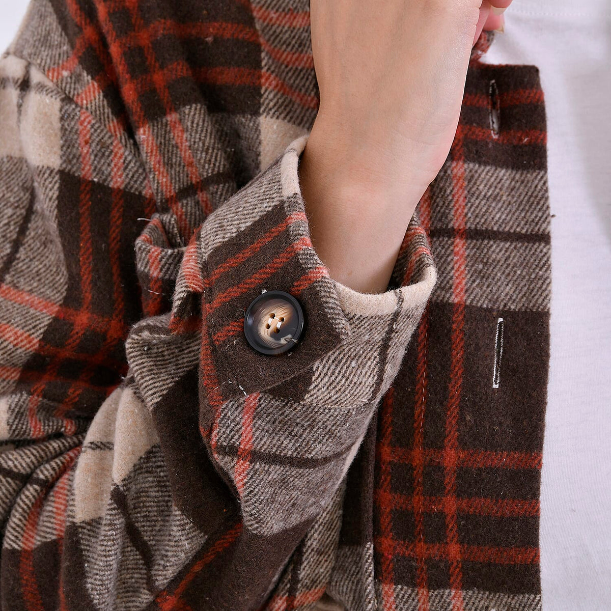 Tamsy Brushed Cotton Blend Checked Shacket V32700423 6