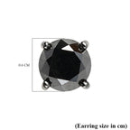 New York Close Out- Black Diamond Solitaire Earing 18K YG Vermeil  Sterling Silver 2.00 Ct