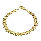 Royal Bali Collection Handmade - 9K Yellow Gold Elephant Bracelet (Size - 7.5)