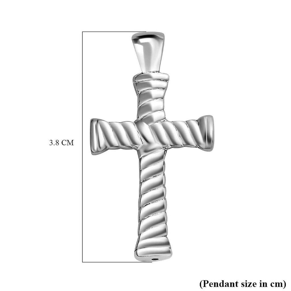Platinum Overlay Sterling Silver Pendant