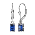 Natural Himalayan Kyanite Solitaire Earrings in Platinum Overlay Sterling Silver 1.50 Ct.