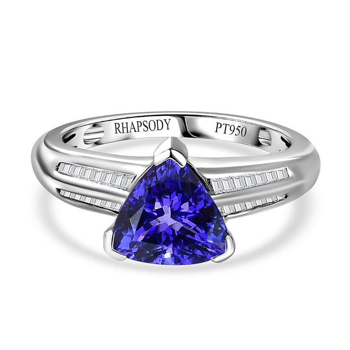 RHAPSODY 950 Platinum AAAA Tanzanite, White Diamond VS2 Ring 7743768 1