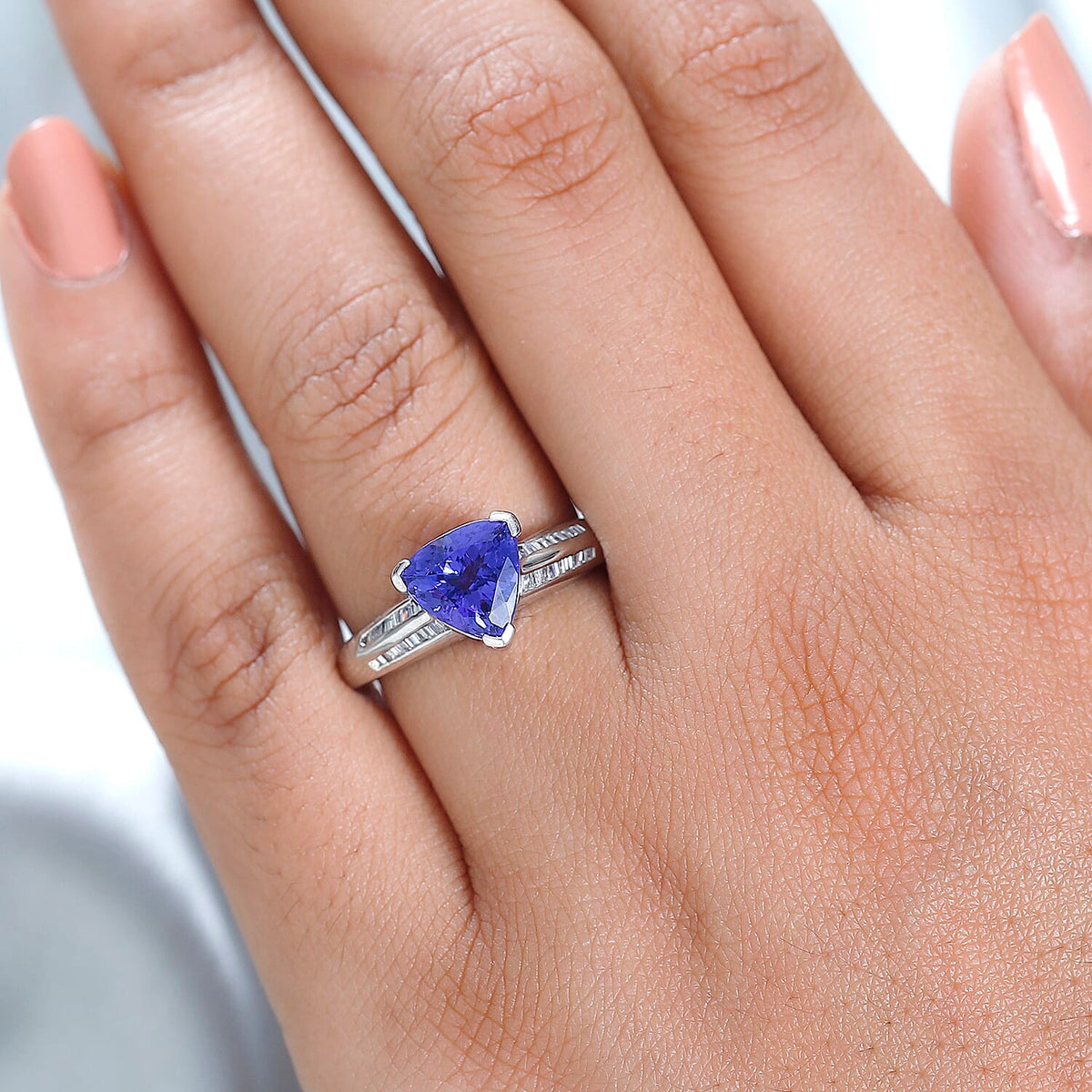 RHAPSODY 950 Platinum AAAA Tanzanite, White Diamond VS2 Ring 7743768 2