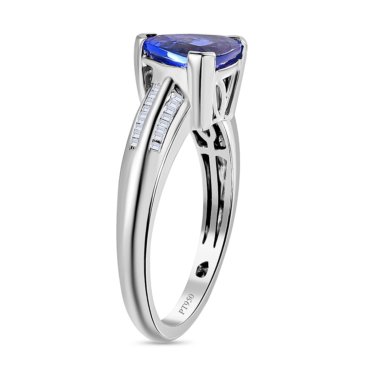 RHAPSODY 950 Platinum AAAA Tanzanite, White Diamond VS2 Ring 7743768 3
