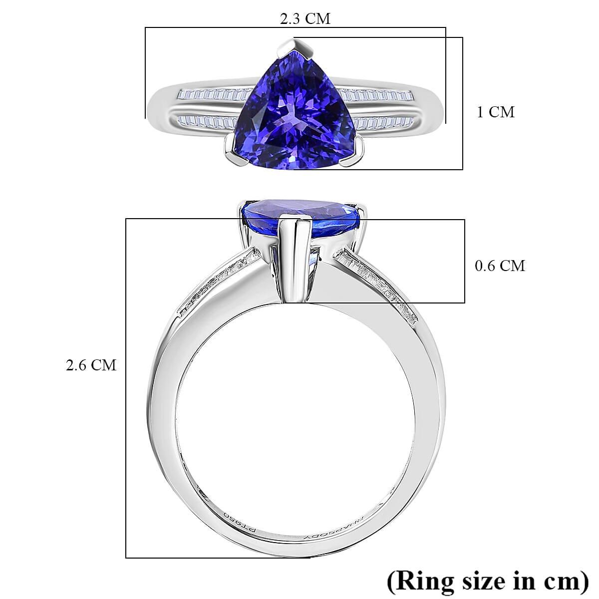 RHAPSODY 950 Platinum AAAA Tanzanite, White Diamond VS2 Ring 7743768 5