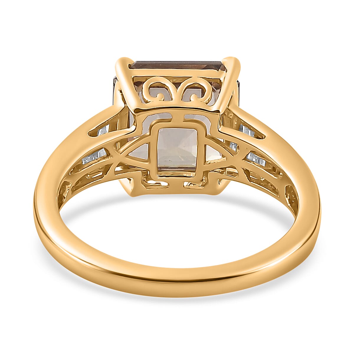 18K Yellow Gold AAA Turkizite, White Diamond G-H Ring, Gold Wt. 3.42 Gms 4.239 Ct. 7743916 4