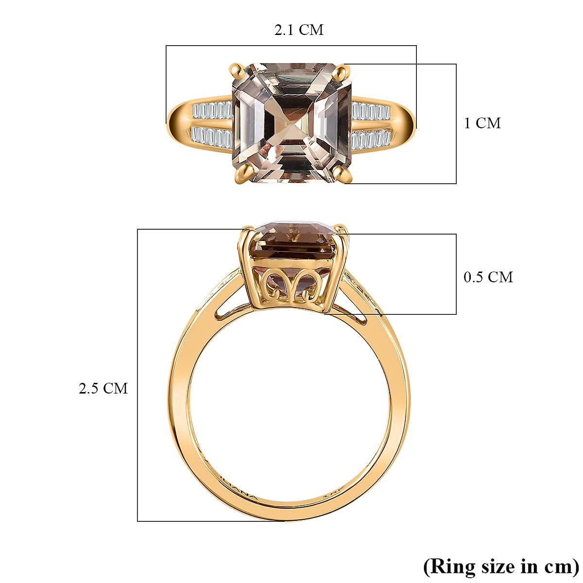 18K Yellow Gold AAA Turkizite, White Diamond G-H Ring, Gold Wt. 3.42 Gms 4.239 Ct. 7743916 5