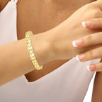 Designer Inspired  - 9K Yellow Gold Honeycomb Bracelet (Size - 7.5), Gold Wt. 7.90  Gms