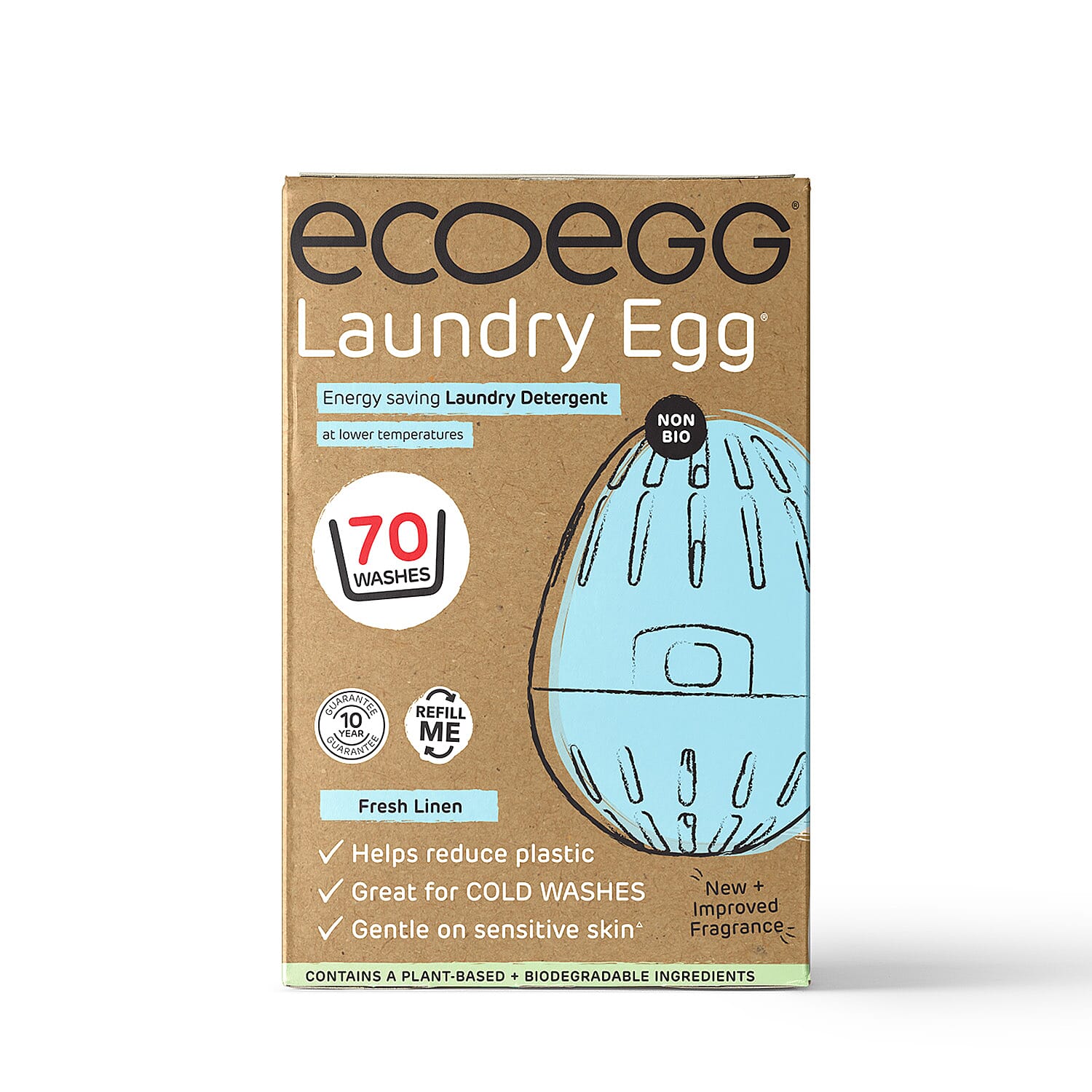 Ecoegg Laundry Egg Fresh Linen 70 Washes - Blue 7747133 2