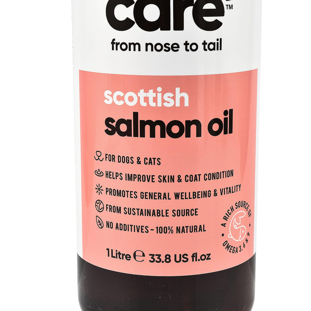 Buddy Care Skin Soothing - Fur Nourishing Scottish Salmon Oil with Aloe - Pro Vitamin B5 (Cap. 1 L) for Dogs - Cats