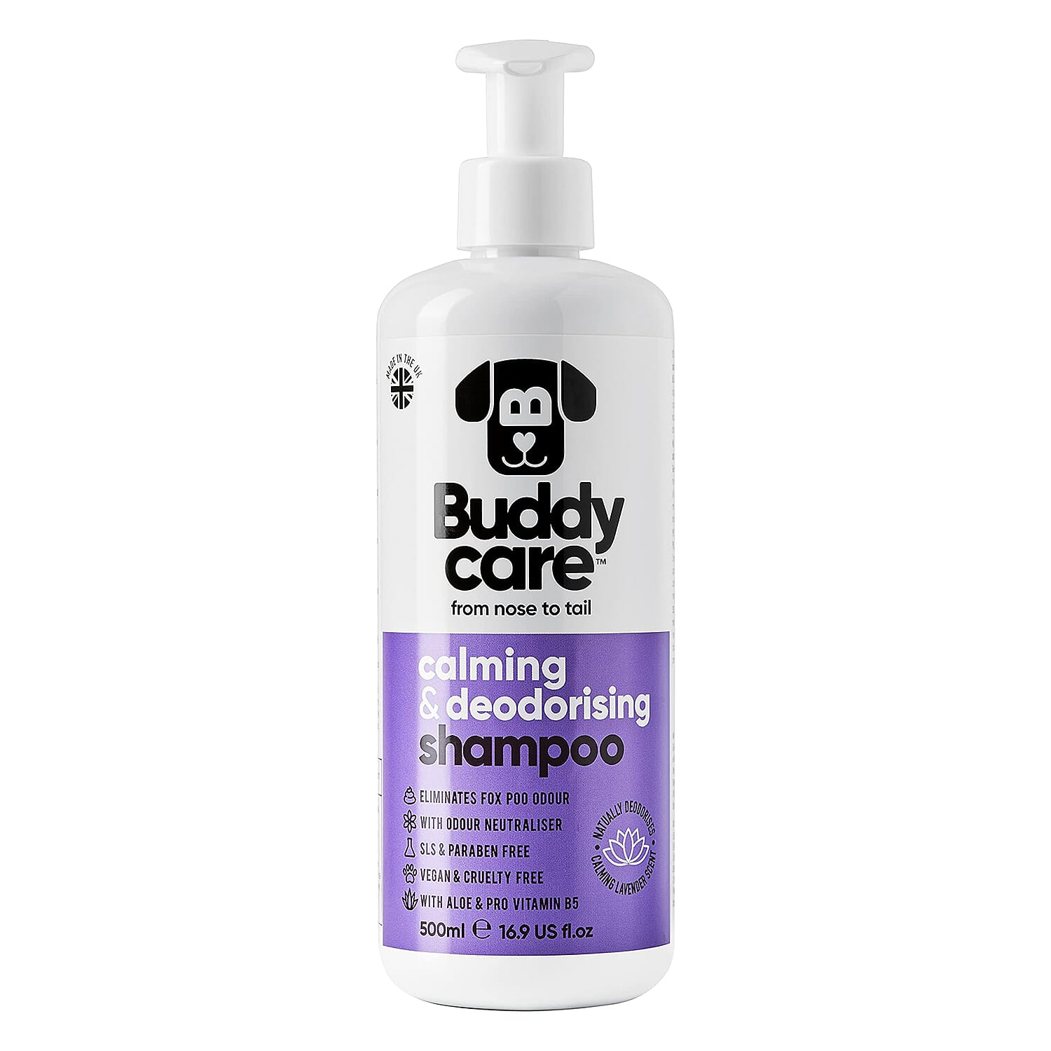 Buddy Care Calming and Deodorising Dog Shampoo - 500ml 7751321 1