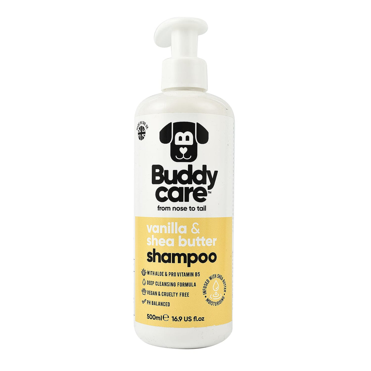 Buddy Care Vanilla and Shea Butter Dog Shampoo with Aloe and Pro Vitamin B5 500ml 7751342 0