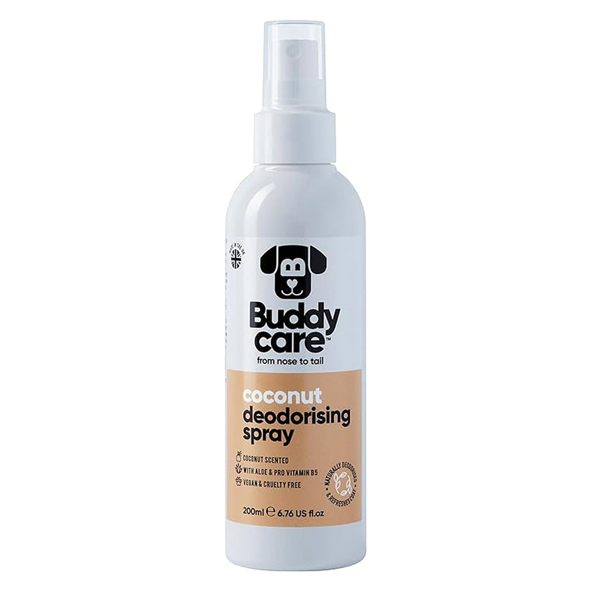 Buddy Care Coconut Deodorising Dog Spray with Aloe - Pro Vitamin B5 200ml 7751374 0
