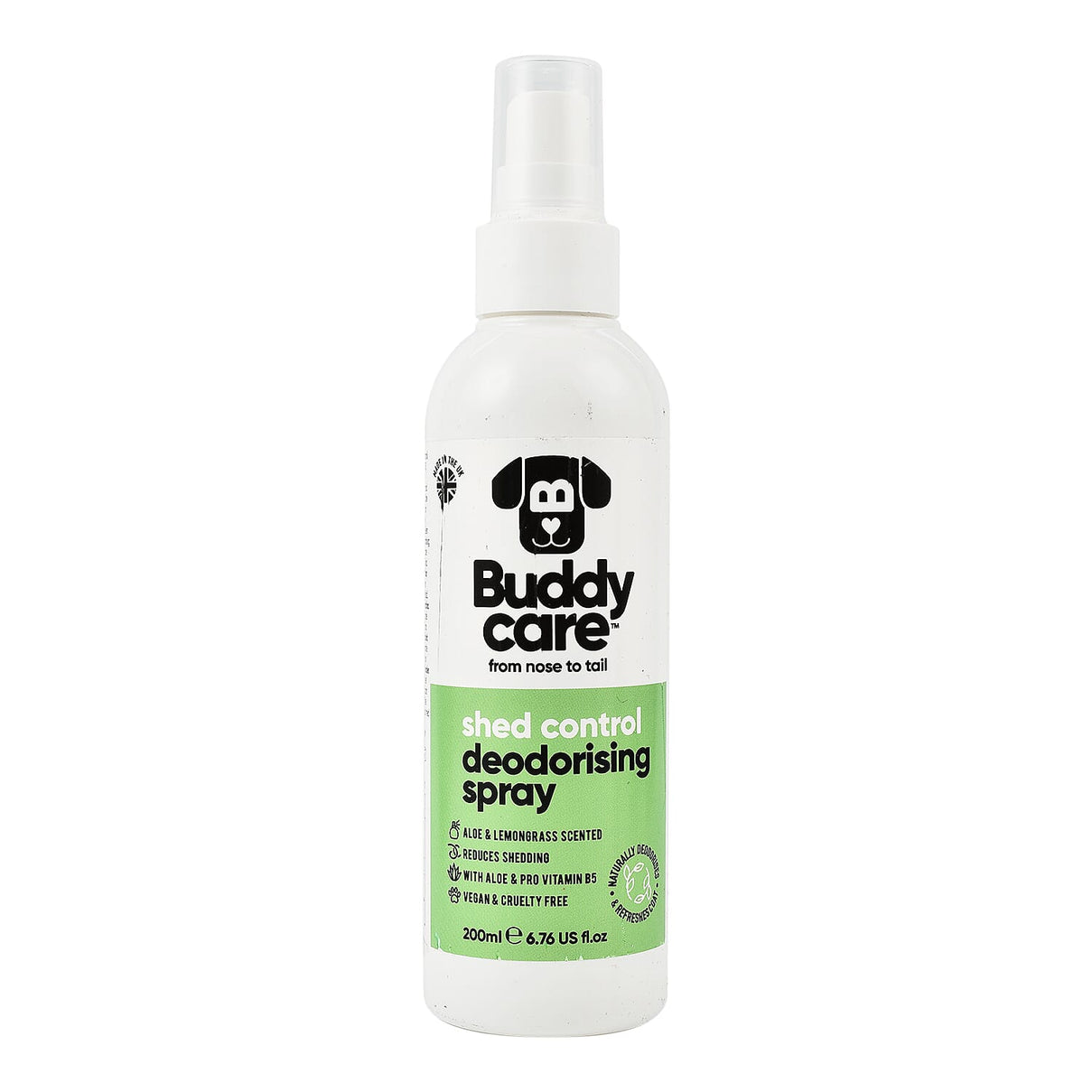 Buddy Care Shed Control Deodorising Spray with Aloe and Pro Vitamin B5 (200ml) 7751445 0