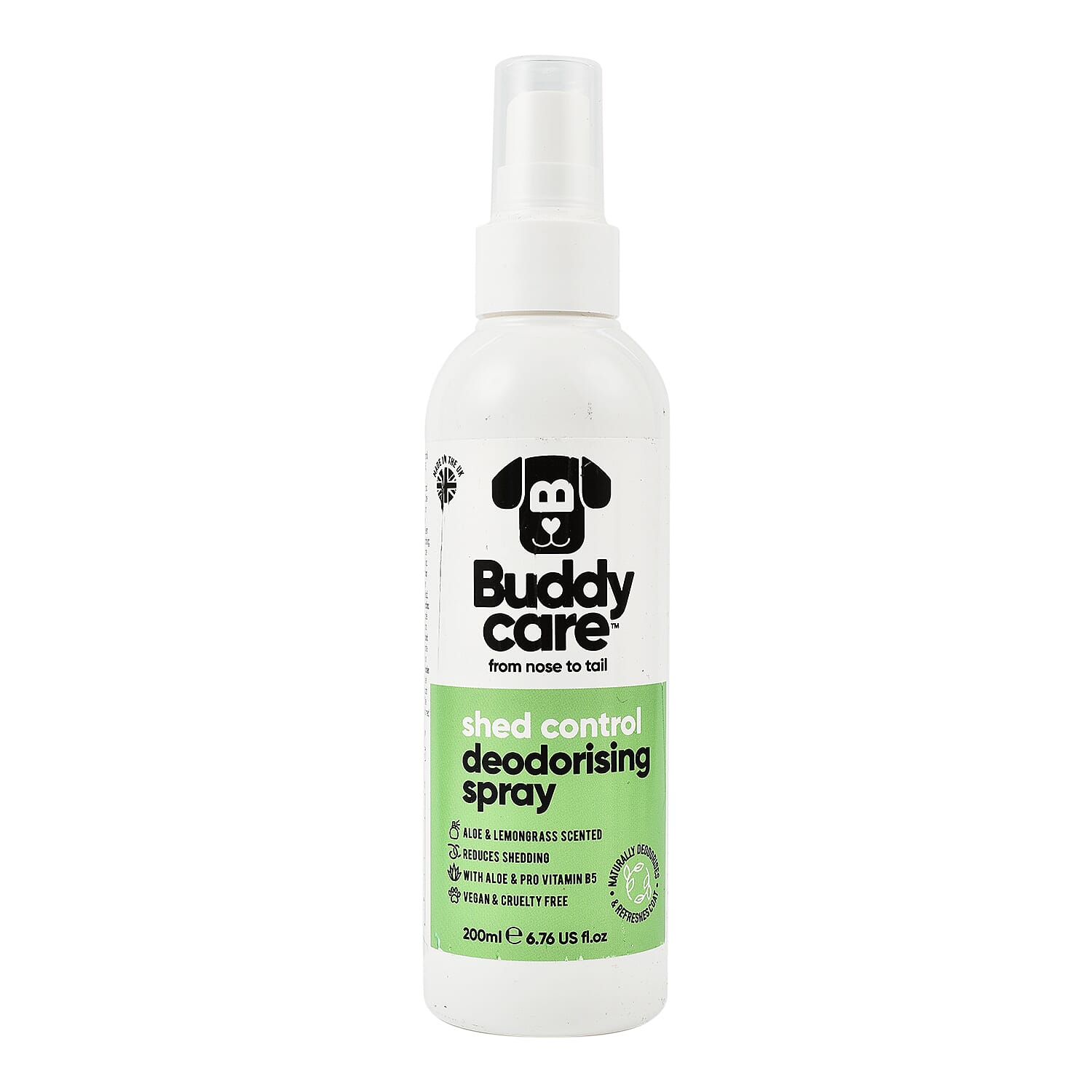 Buddy Care Shed Control Deodorising Spray with Aloe and Pro Vitamin B5 (200ml) 7751445 0