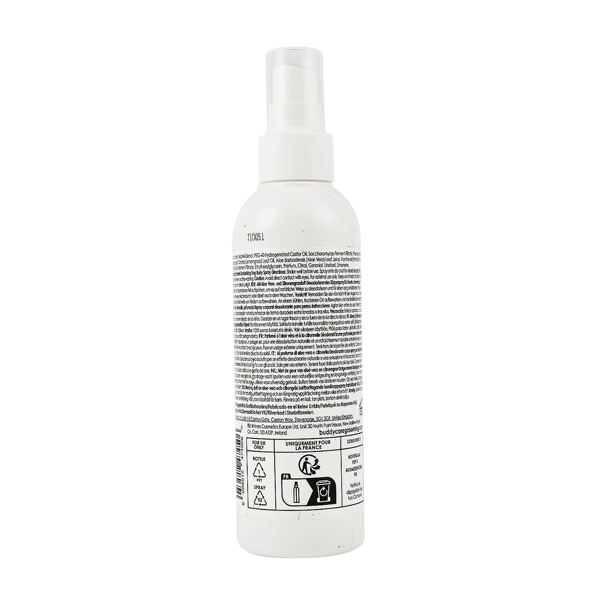 Buddy Care Shed Control Deodorising Spray with Aloe and Pro Vitamin B5 (200ml) 7751445 1
