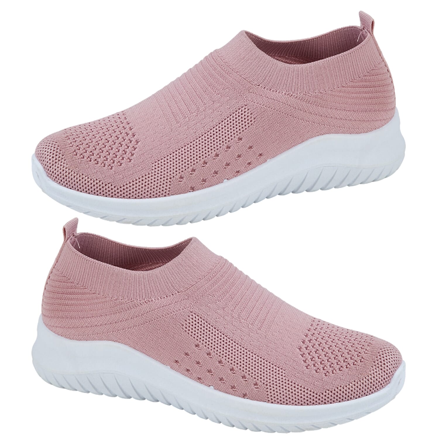 Ladies Elasticated Campari Slip On Pump (Size 4) - Pink 7758351 0
