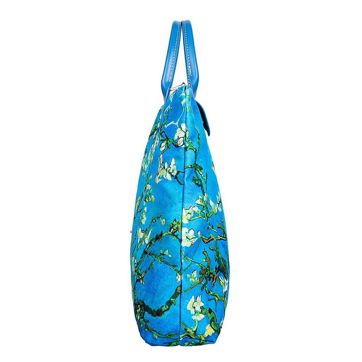 Signare Tapestry Folding Shopping Bag â€“ Van Gogh Almond Blossoms - Green Blue 7759280 1