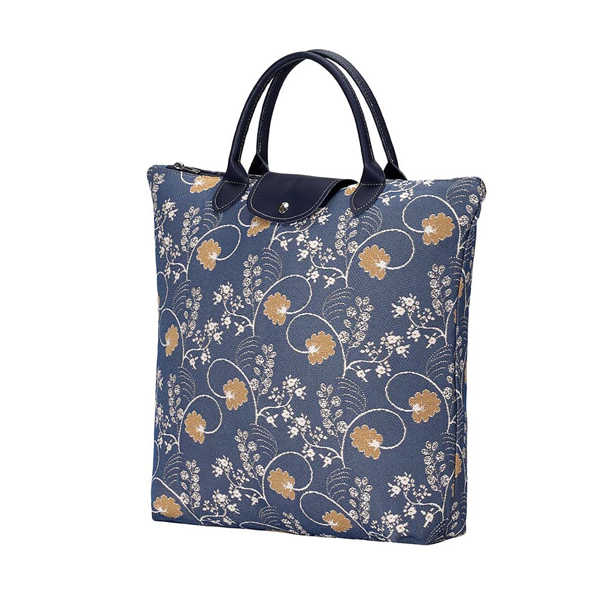 Signare Tapestry Folding Shopping Bag â€“ Austen Blue - Blue 7759282 3