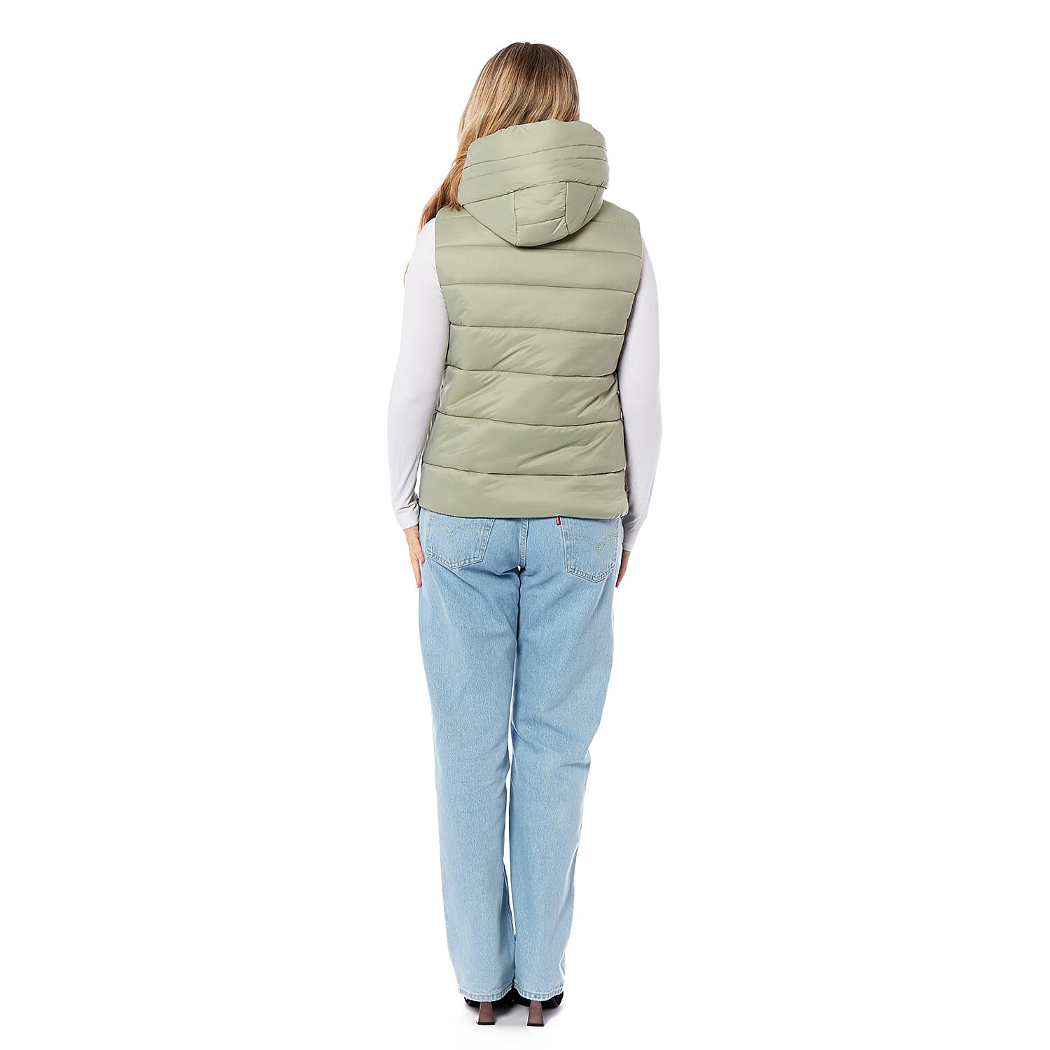 Designer Closeout - Charlotte West Padded Gilet with Hood  - Green (Size 10)- Limited Stock 7762029 2