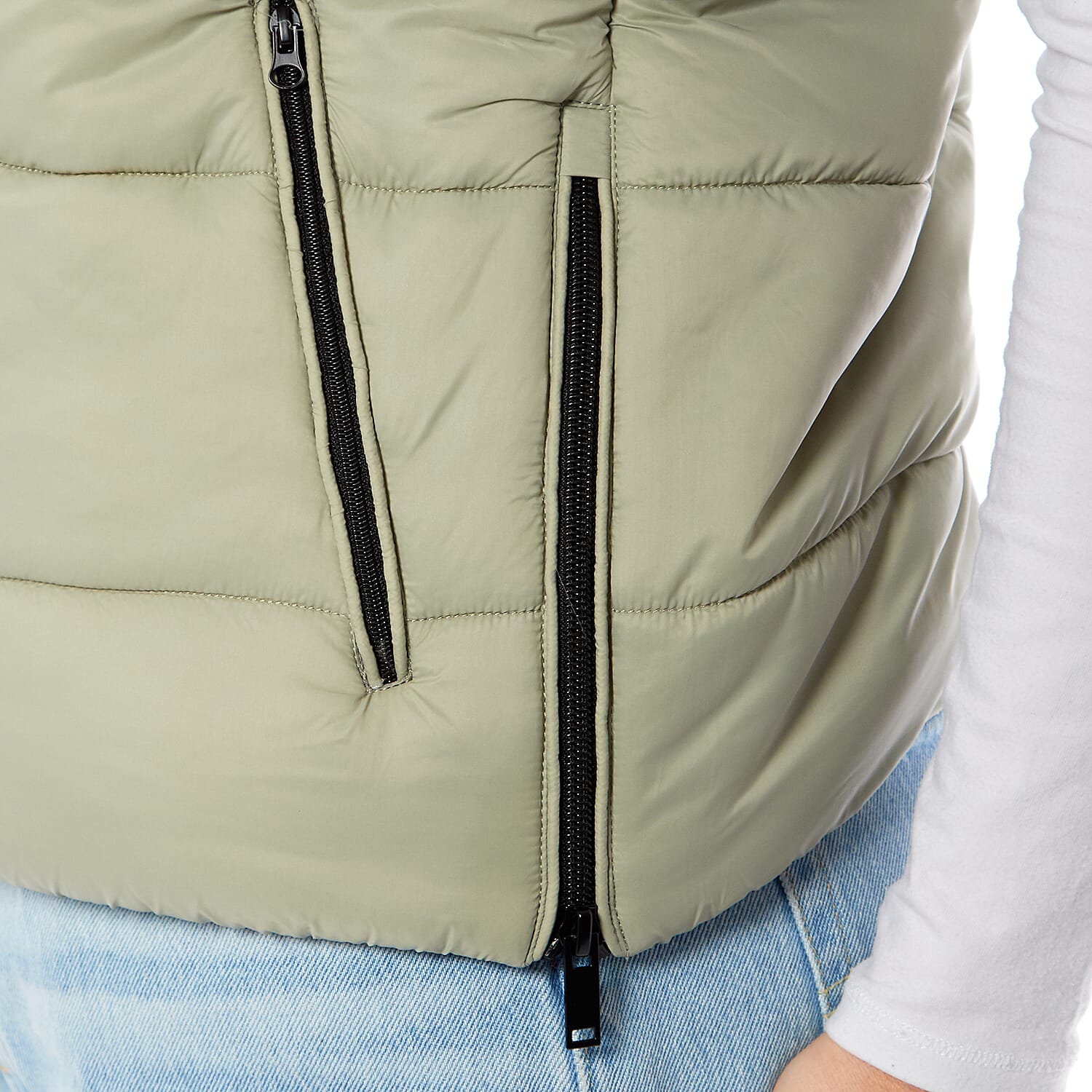 Designer Closeout - Charlotte West Padded Gilet with Hood  - Green (Size 10)- Limited Stock 7762029 5