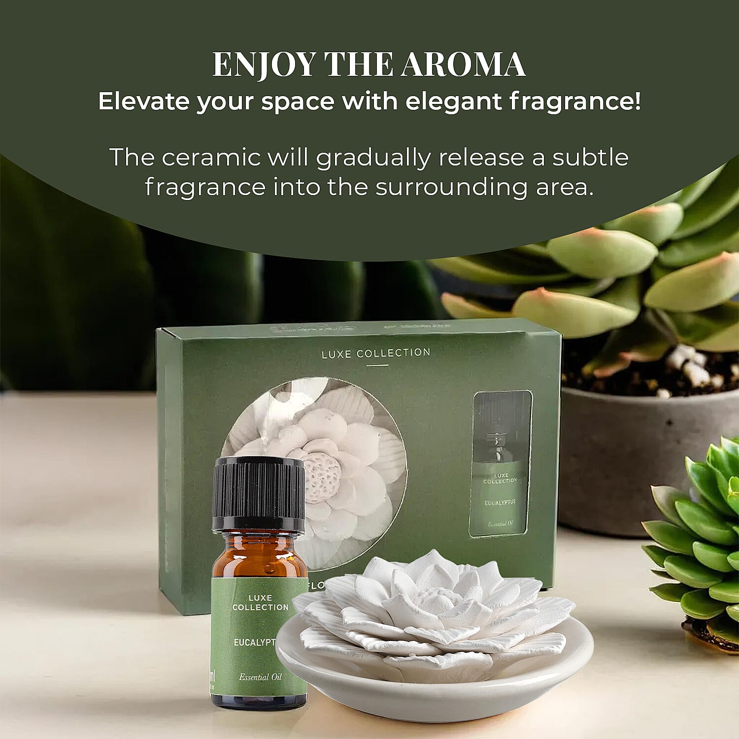 Ceramic Flower with Essential Oil Diffuser 7762530 4