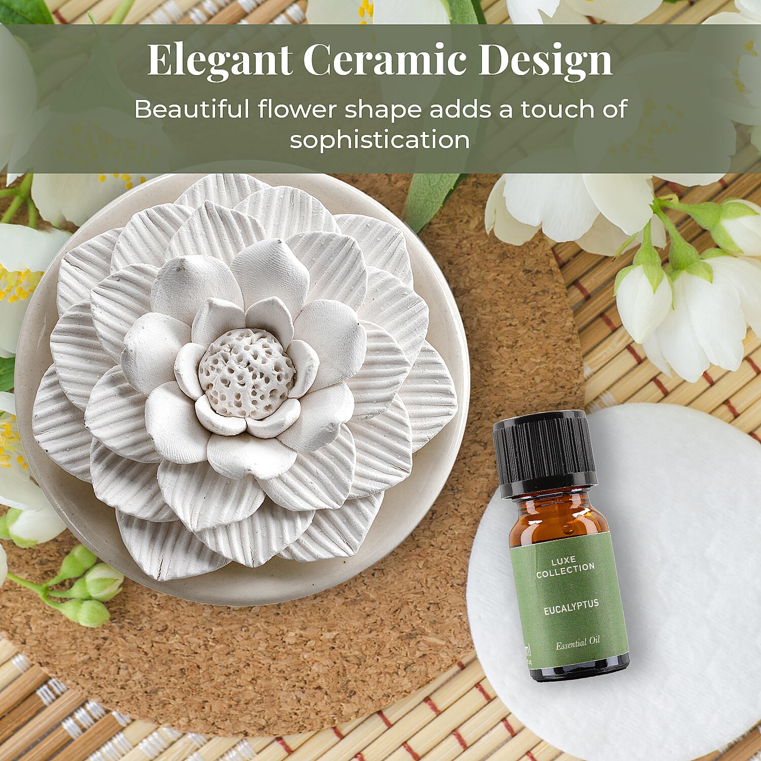 Ceramic Flower with Essential Oil Diffuser 7762530 5