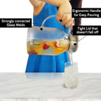 Pykal Hot - Cold Glass Jug with Lid 2L