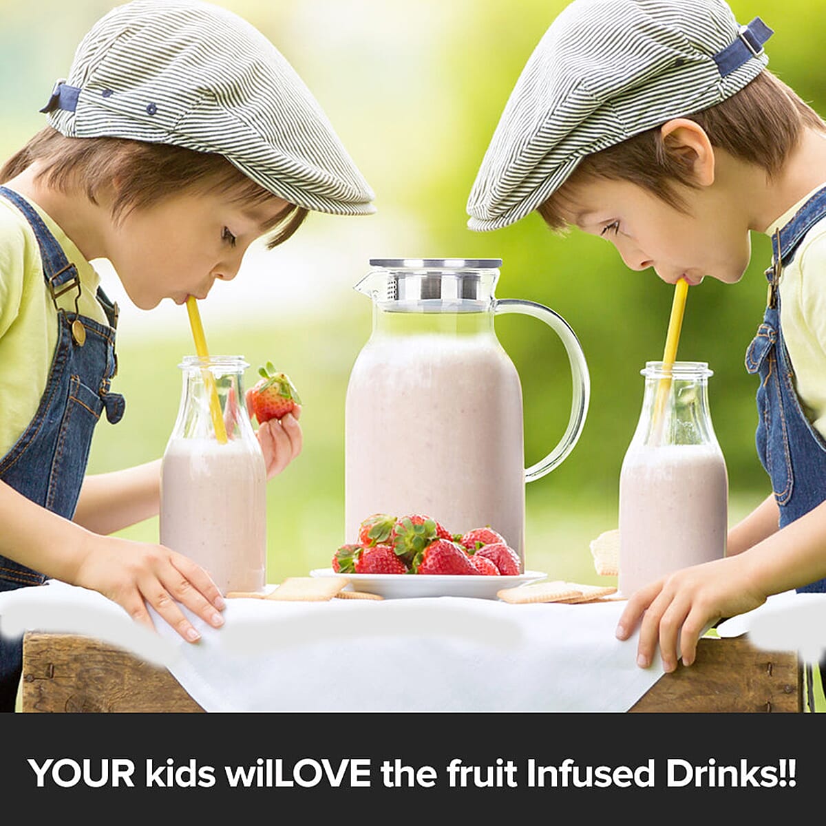 Pykal Hot - Cold Glass Jug with Lid 2L 7765178 4