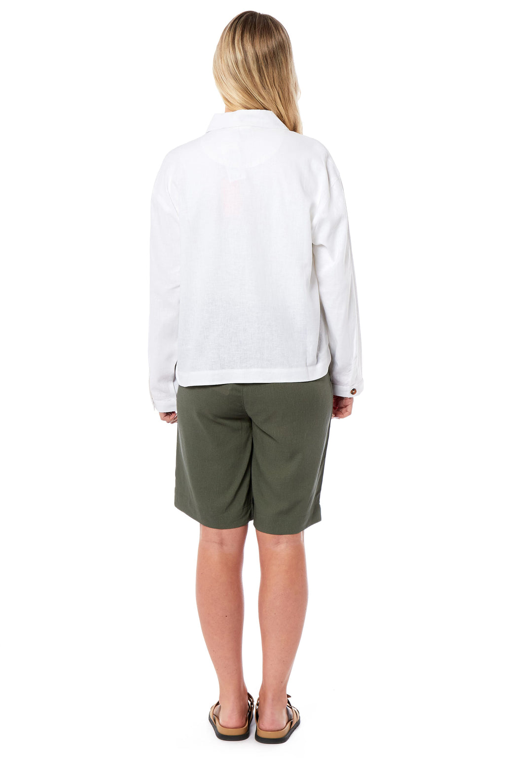 Charlotte West Ladies Linen Jacket (Size 16) - White