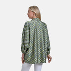 La Marey Geometric Pattern Top (Size L-XL) - Green