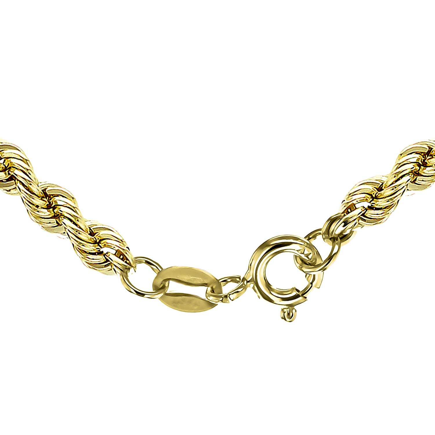 9K Yellow Gold 5.7 MM Rope Chain With Spring Ring Clasp 28 Inch Polished 7777986 4
