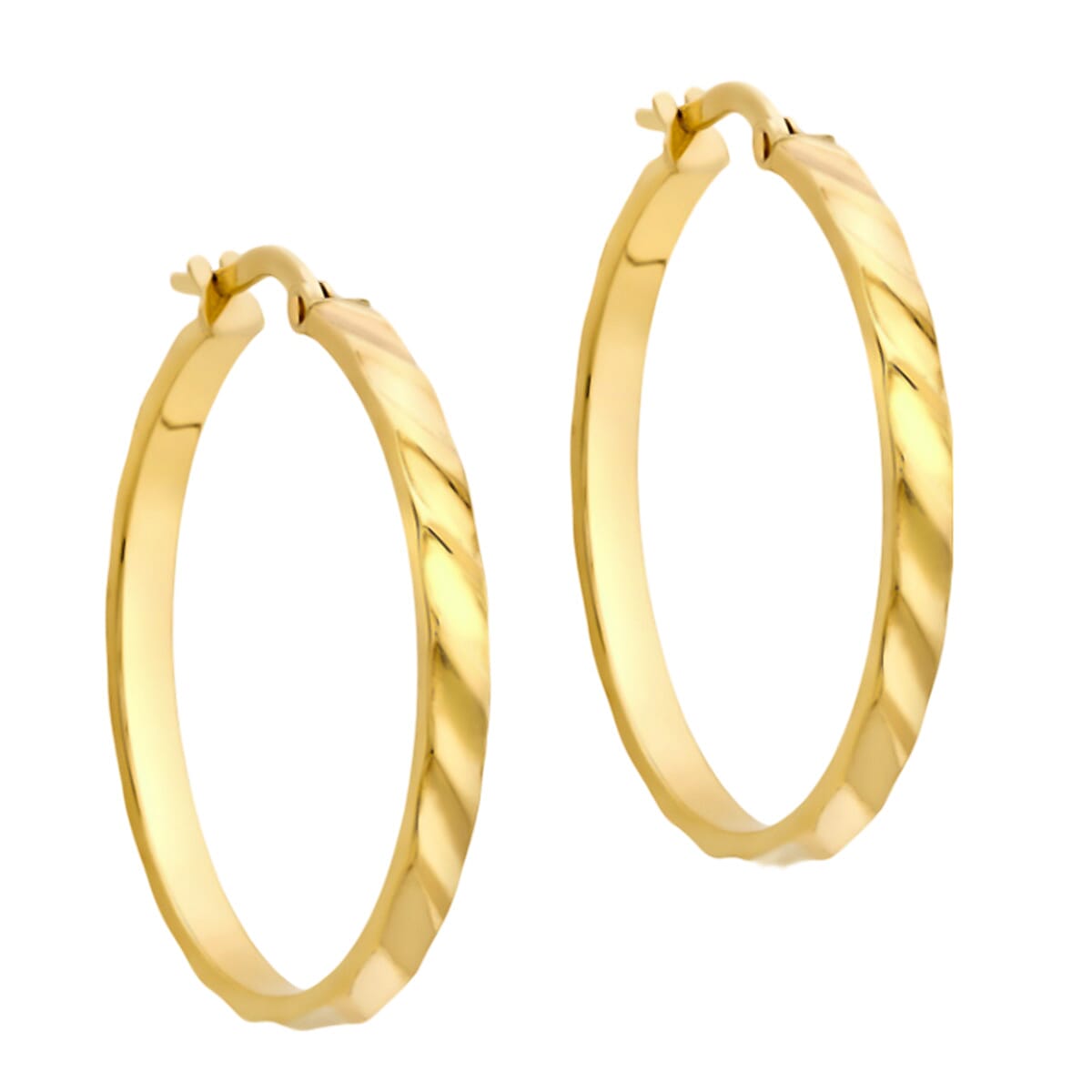 9K Yellow Gold Hoop Earrings 7783104 0
