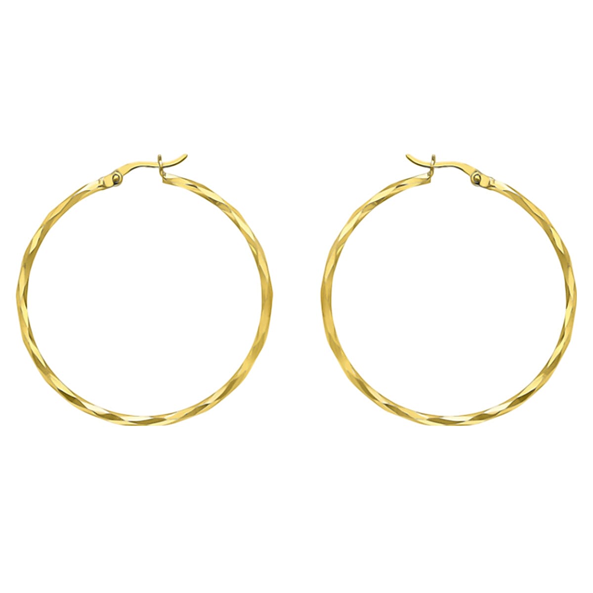 9K Yellow Gold Hoop Earring,  Gold Wt. 1.7 Gms 7783110 0