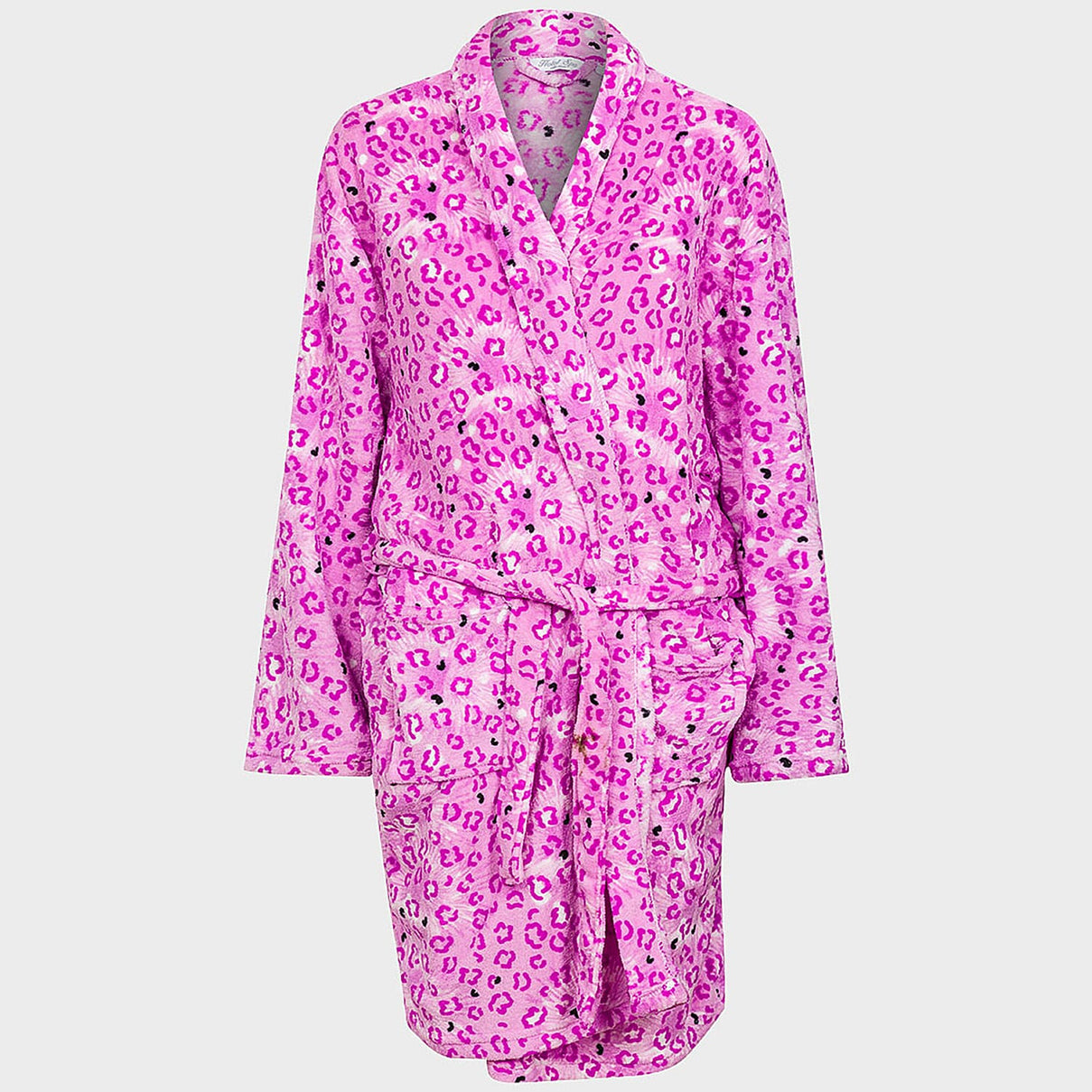 Women's Leopard Print Fleece Robe 7788382 0