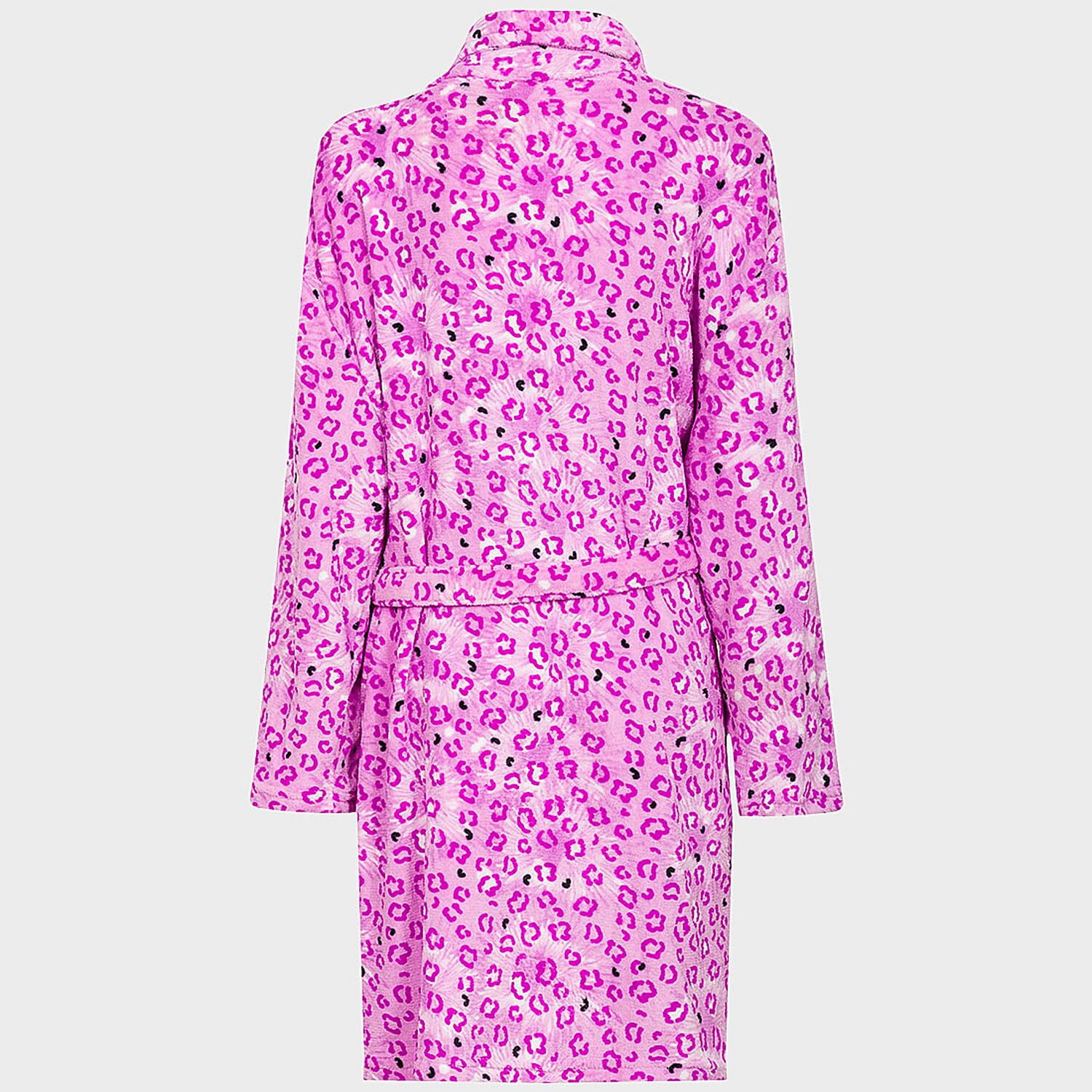 Women's Leopard Print Fleece Robe 7788382 1