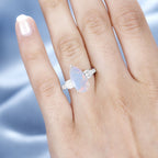 LIQUIDATION DEAL - 9K Yellow Gold AAA Ethiopian Welo Opal & Moissanite Ring 2.85 Ct