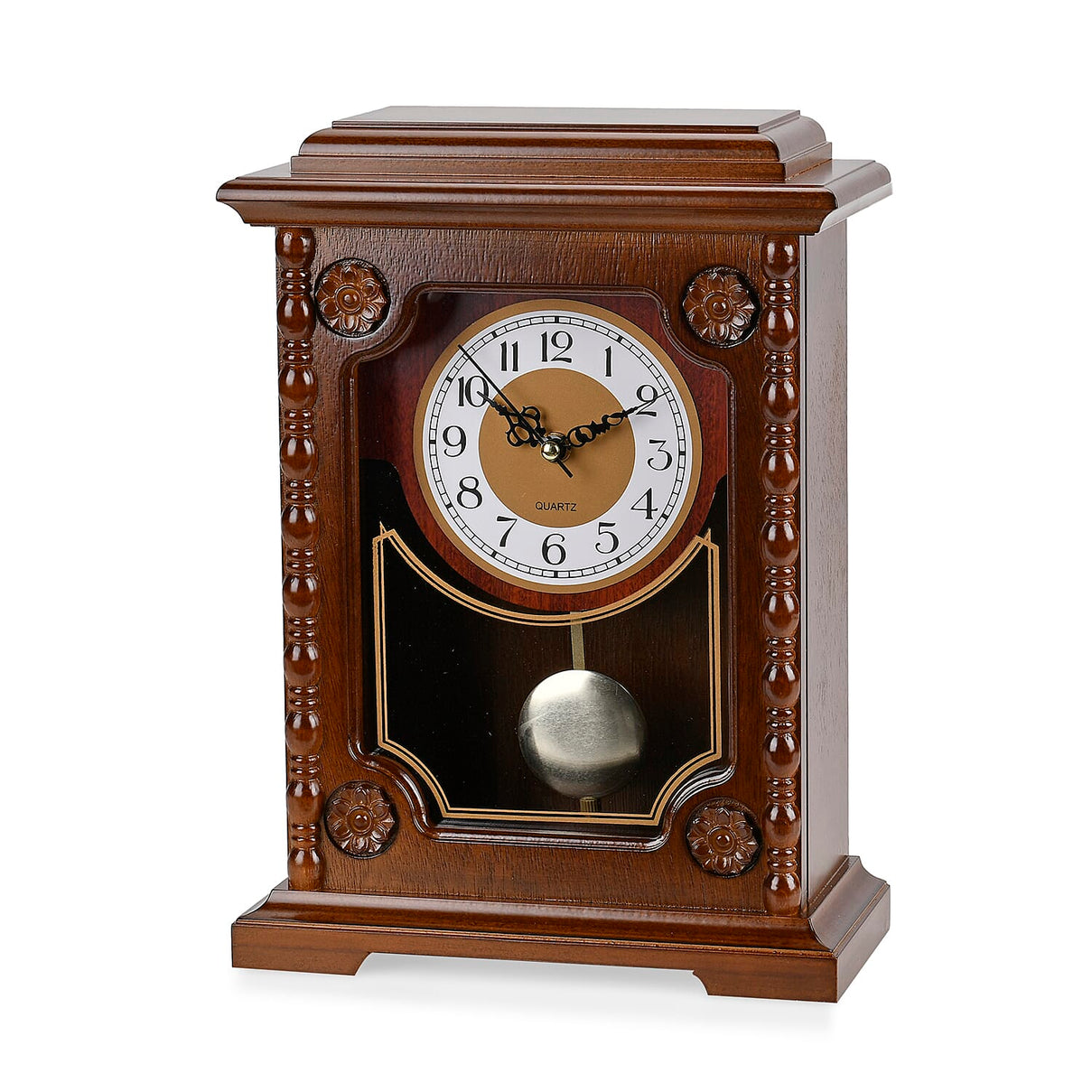 Antique Style Wooden Carriage Table Clock 7814979 0