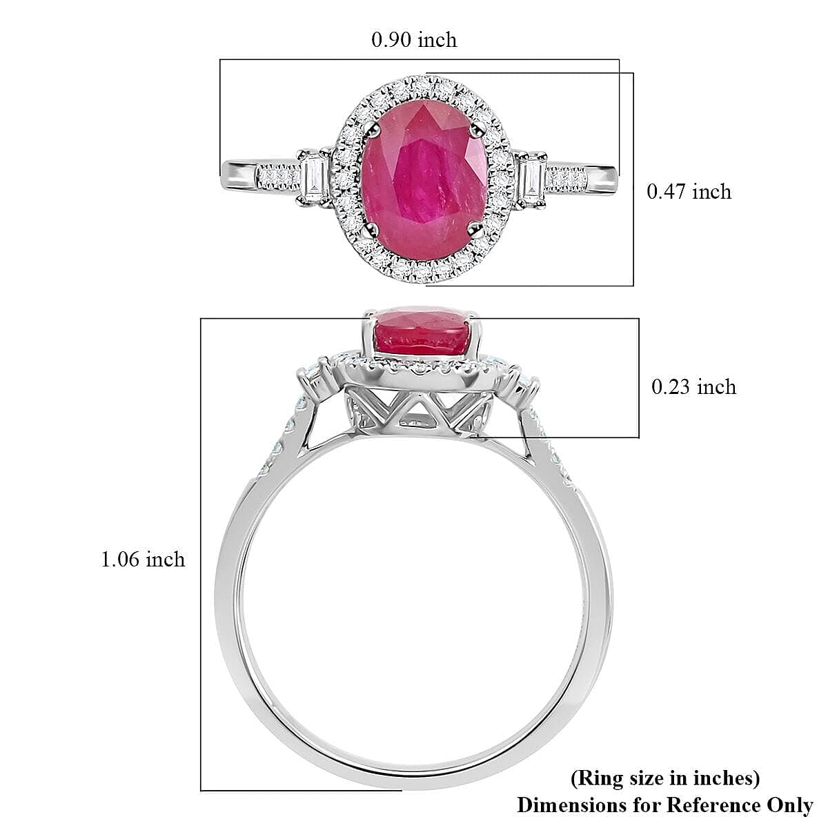 Certified &amp; Appraised RHAPSODY 950 Platinum AAAA Mozambique Ruby White Diamond VS Halo Ring 2.49 Ct. 7831207 5