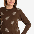 Emma Feather Printed Knitted Jumper (SIze XL) - Treacle Tart