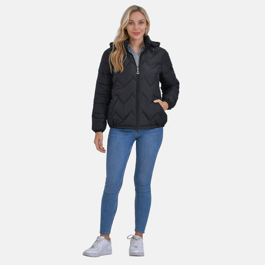 La Marey Lightning-Patterned Jacket (Size 16 to 18) - Black