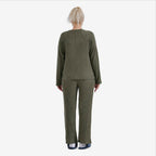 La Marey Two-piece Knitted Loungewear Set (Size 12 to 14) - Olive