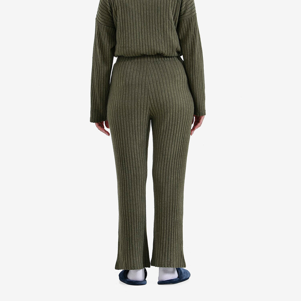 La Marey Two-piece Knitted Loungewear Set (Size 12 to 14) - Olive