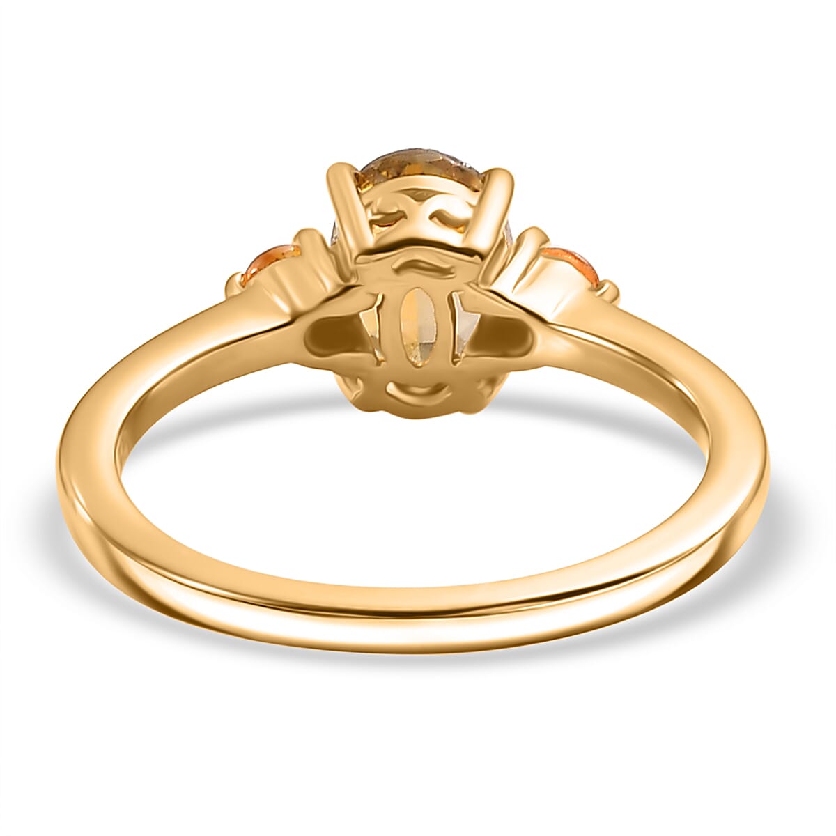 Natural Golden Tanzanite, Yellow Sapphire Ring in 18K Yellow Gold Vermeil Plated Sterling Silver 1.21 ct. 7863374 9