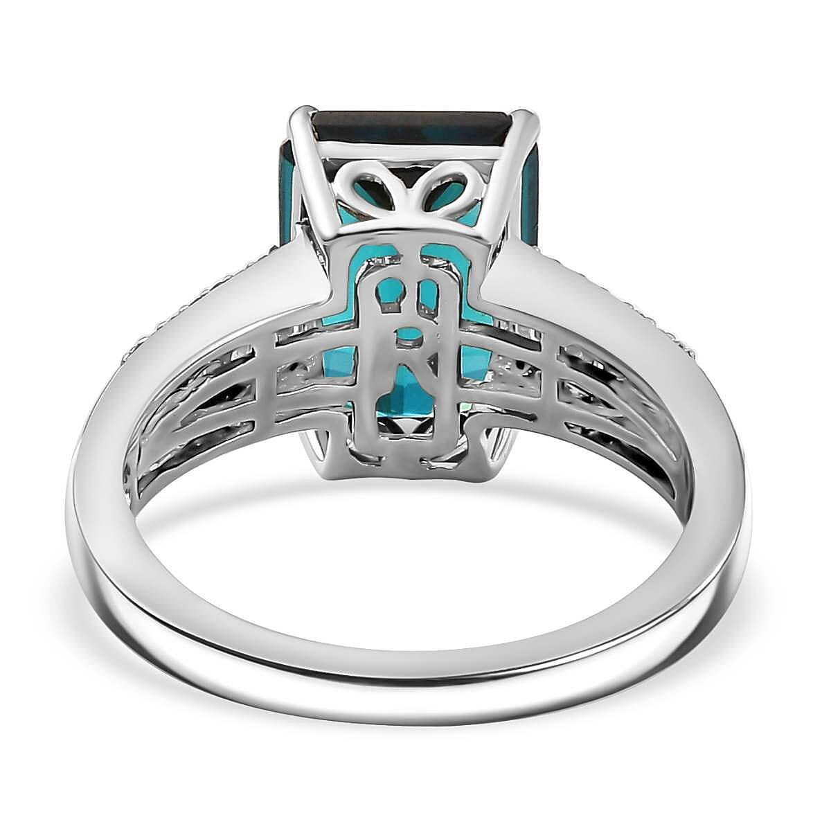 Rhapsody 950 Platinum GSI Certified AAAA Indicolite and White Diamond EF, VS2 Ring 4.22ct. 7878828 5