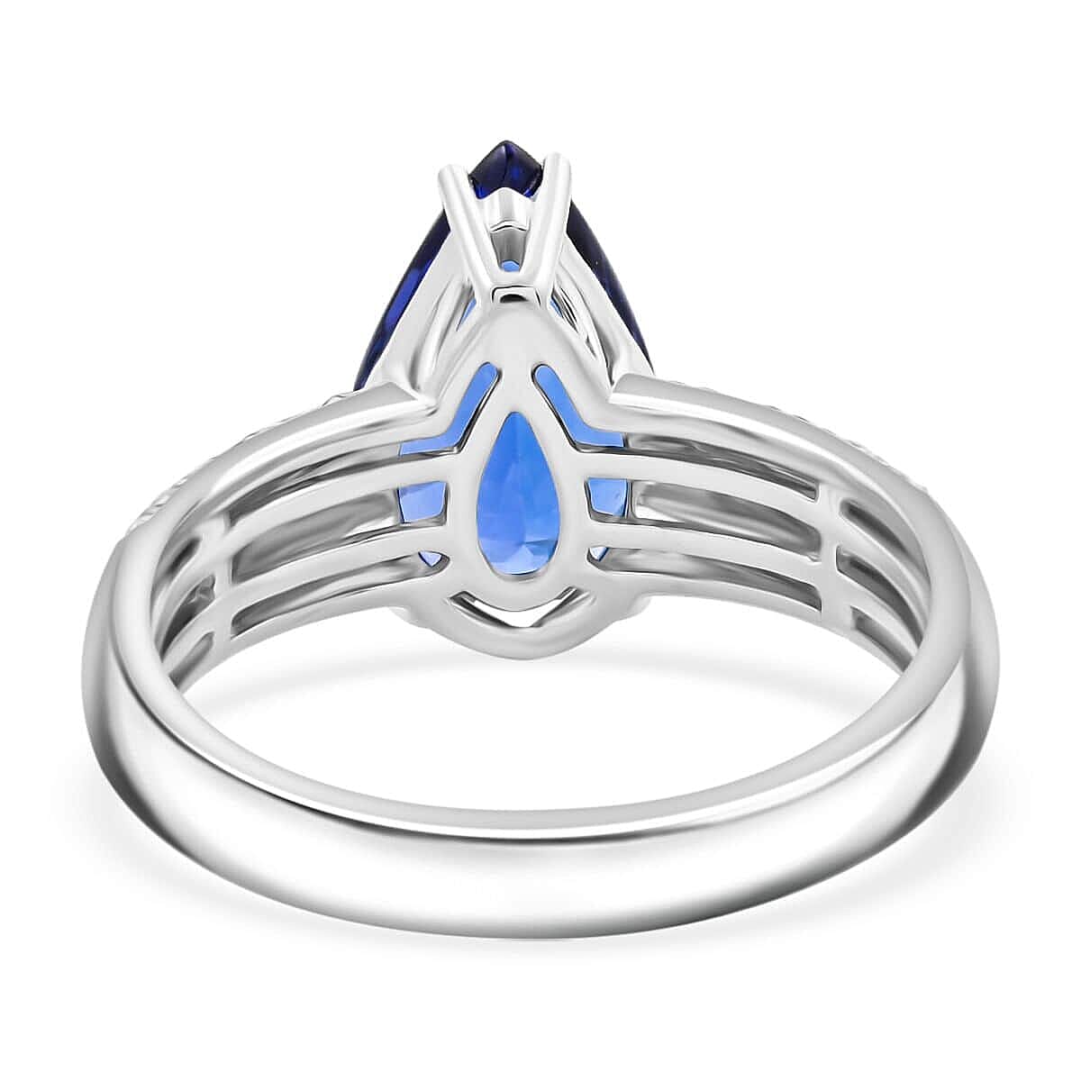 RHAPSODY AGI Certified 4.8 Ct. AAAA Tanzanite, White Diamond VS E-F Solitaire Ring in 950 Platinum 7937578 4