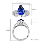 950 Platinum  AAAA  Tanzanite   White Diamond  VS Ring 4.80 pc,  Platinum Wt. 8.45 Gms  4.800  Ct.