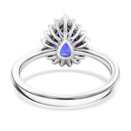 RHAPSODY 950 Platinum AGI Certified AAAA Tanzanite & White Diamond (VS-EF) Ring 2.15 Ct, Platinum Wt. 6.20 Gms.