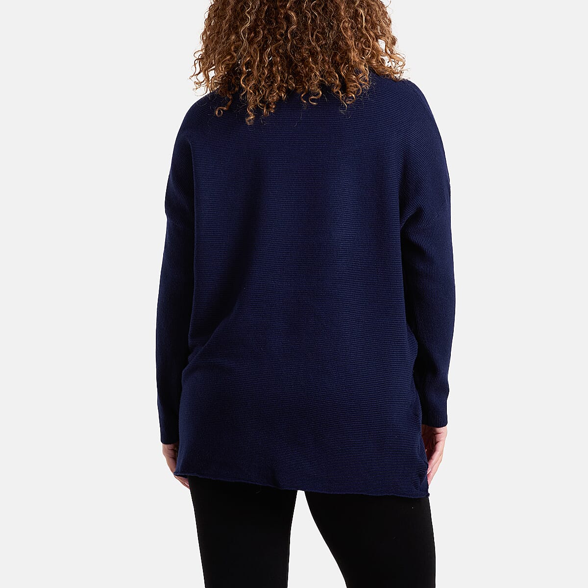 Misumi Sequin &amp; Diamante Star Ribbed Jumper (One Size 8-20) - Navy 7960333 3